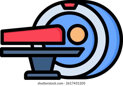 Mri Scan Icon Lineal Color Vector Illustration