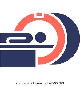 Mri Scan Icon Mixed Vector Illustration