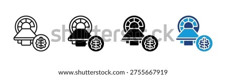 Mri Scan icon set multiple style collection