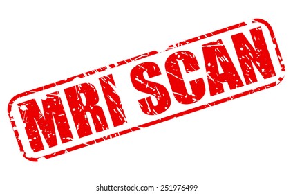 Mri scan red stamp text on white