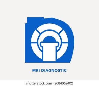 MRI scanner concept 2 colored icon. Simple blue element illustration. MRI scanner concept symbol design from Medical set. Can be used for web and mobile UI UX