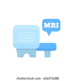 MRI scanner icon in flat style