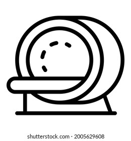 Icono del escáner de resonancia magnética. Icono del vector del escáner MRI de contorno para diseño web aislado en fondo blanco
