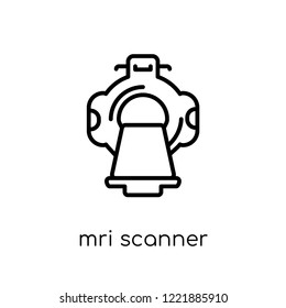 mri scanner icon. Trendy modern flat linear vector mri scanner icon on white background from thin line General collection, editable outline stroke vector illustration