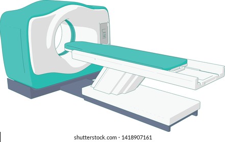 MRI scanner medical equipment front angle