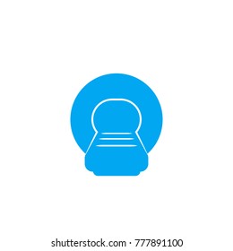 MRI vector icon on white