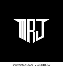 MRJ letter logo design with white background in illustrator, vector logo modern alphabet font overlap style, calligraphy designs for logo, Poster, Invitation, etc.