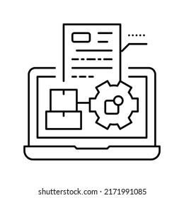 mrp process line icon vector. mrp process sign. isolated contour symbol black illustration