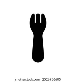 Mrpose fork vector icon in outline, glyph, filled outline styleultipu