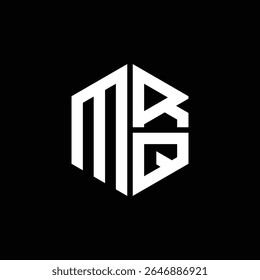 MRQ logo MRQ icono MRQ monograma MRQ letra minimalista Círculo plano Diseño de logotipo abstracto moderno único.