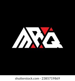 MRQ triangle letter logo design with triangle shape. MRQ triangle logo design monogram. MRQ triangle vector logo template with red color. MRQ triangular logo Simple, Elegant, and Luxurious design.