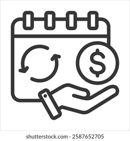 Mrr Outline Icon Vector Illustration