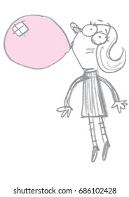 Mrs. chewing gum