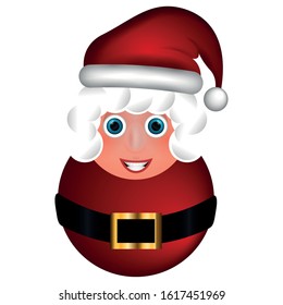 Mrs Claus christmas character. Christmas season - Vector