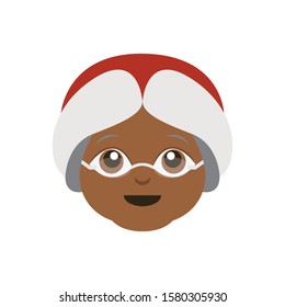 Mrs Claus christmas emoji medium dark skin tone