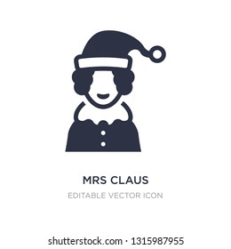 mrs claus icon on white background. Simple element illustration from Christmas concept. mrs claus icon symbol design.