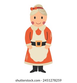 Mrs. Сlaus icon clipart avatar logotype isolated vector illustration