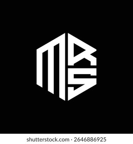 Logotipo MRS Ícone MRS Monograma MRS Letra MRS minimalista Círculo plano Design de logotipo abstrato moderno exclusivo.