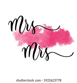 Mrs Mr- hand drawn calligraphy inscription.