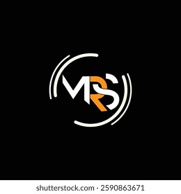 MRS or NRS Abstract Letter Logo Icon Design 