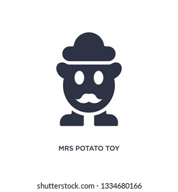 mrs potato toy icon. Simple element illustration from toys concept. mrs potato toy editable symbol design on white background. Can be use for web and mobile.