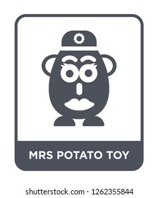 mrs potato toy icon vector on white background, mrs potato toy trendy filled icons from Toys collection, mrs potato toy simple element illustration