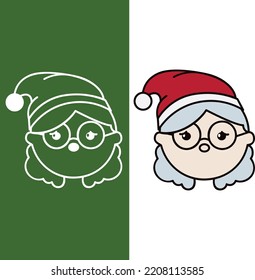 mrs santa claus head icon