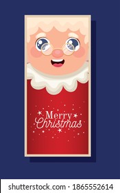 Sra. santa claus con alegres navidades de diseño de ilustración vectorial