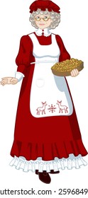 Sra. Santa Claus Madre Navidad con la imagen del personaje de las galletas caseras figura completa