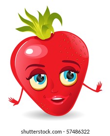 Mrs Strawberry Cartoon Character