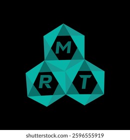 MRT creative minimalist letter logo. MRT unique vector initials alphabet letter logo design
