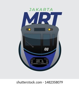 MRT Jakarta Front View Vector Illustration