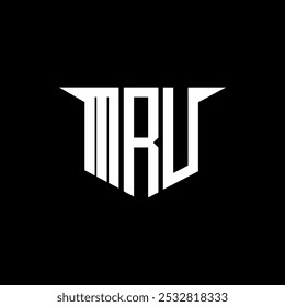 MRU letter logo design with white background in illustrator, vector logo modern alphabet font overlap style, calligraphy designs for logo, Poster, Invitation, etc.