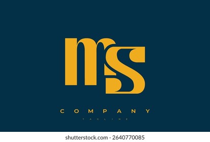 MS Abstract Geometric Logo Design. Modern and elegant logo design with simplistic typography elements, showcasing branding excellence.