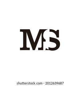 logotipo de tipo de letra negro ms. logotipo vectorial de icono m s