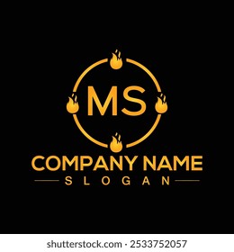 MS diseño de logotipo creativo para la marca de la empresa