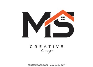 MS Creative Real Estate Architecture Monogram and Home Logo