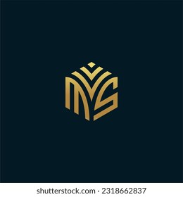 Letra inicial Diseño del logotipo M hexagón, prosperar, desarrollar, naturaleza, lujo, simple, logotipo financiero, inmobiliario, traje para su empresa.