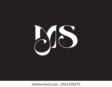 MS initial letter logo design and minimalist logo