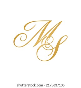 MS initial logo design vector stock