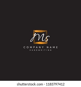 MS initial logo or Handwriting letter MS logo or MS logo or letter MS Signature logo