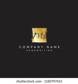 MS initial logo or Handwriting letter MS logo or MS logo or letter MS Signature logo