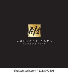 MS initial logo or Handwriting letter MS logo or MS logo or letter MS Signature logo