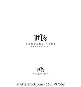 MS initial logo or Handwriting letter MS logo or MS logo or letter MS Signature logo