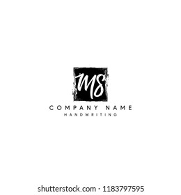 MS initial logo or Handwriting letter MS logo or MS logo or letter MS Signature logo