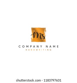MS initial logo or Handwriting letter MS logo or MS logo or letter MS Signature logo
