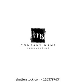 MS initial logo or Handwriting letter MS logo or MS logo or letter MS Signature logo