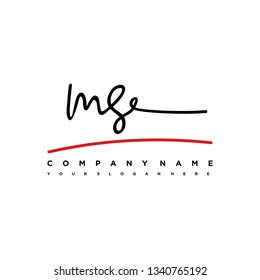 MS initial signature logo. handwriting logo template vector,