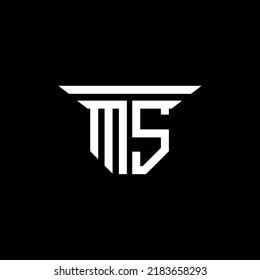 MS letter logo creative design with vector graphic