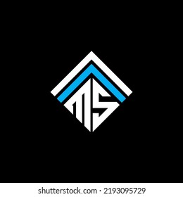 Diseño creativo del logotipo de la letra MS con gráfico vectorial, MS simple y moderno logotipo.
